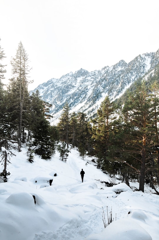 man standing on snow in Cauterets France