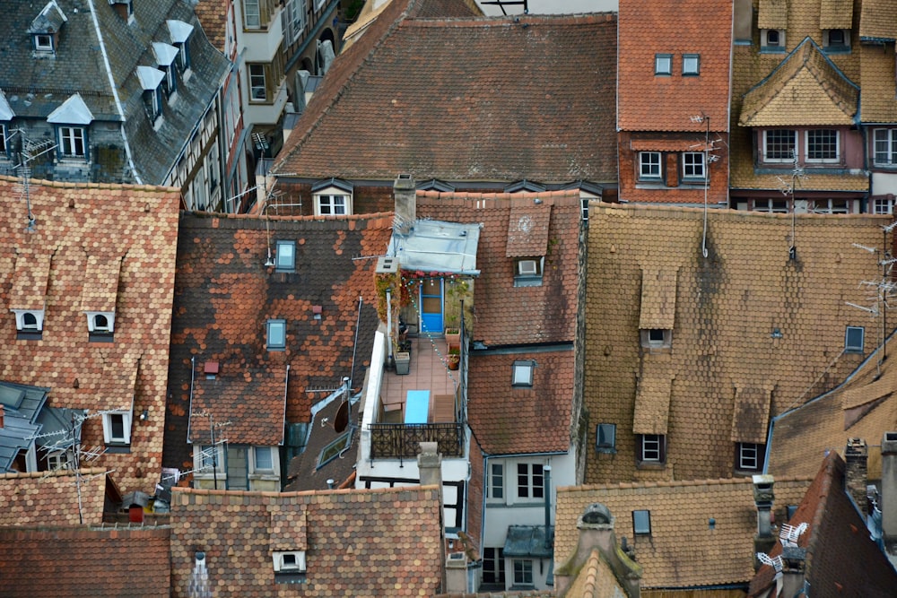 aerial view of houses