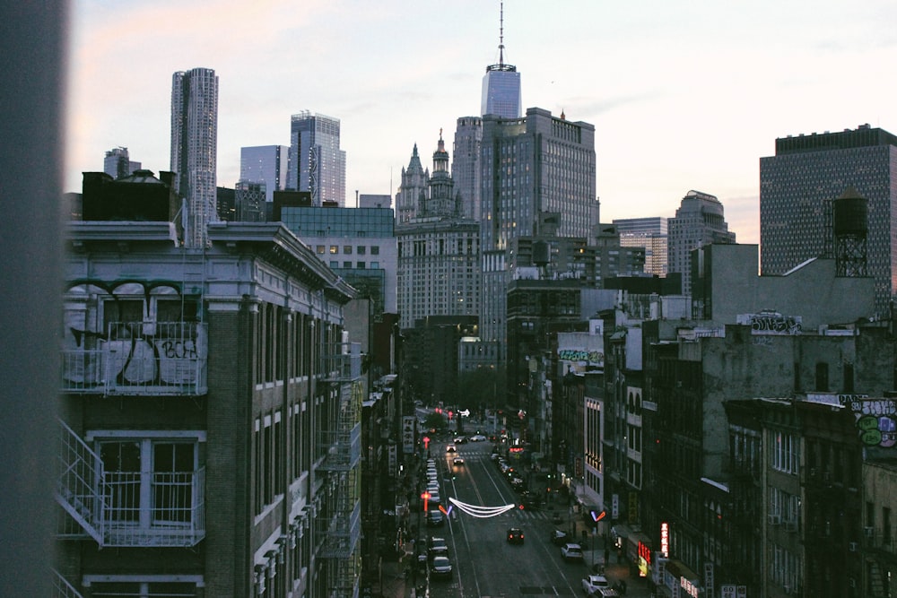 aerial photography of city buildings