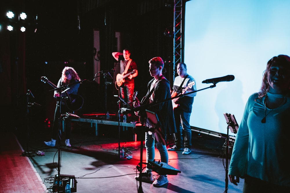 unknown people playing at stage