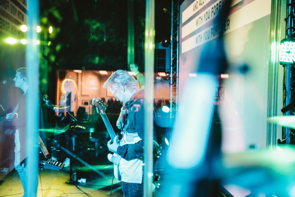 band playing on stage