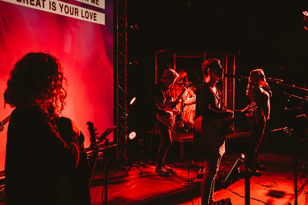 group of people performing on stage