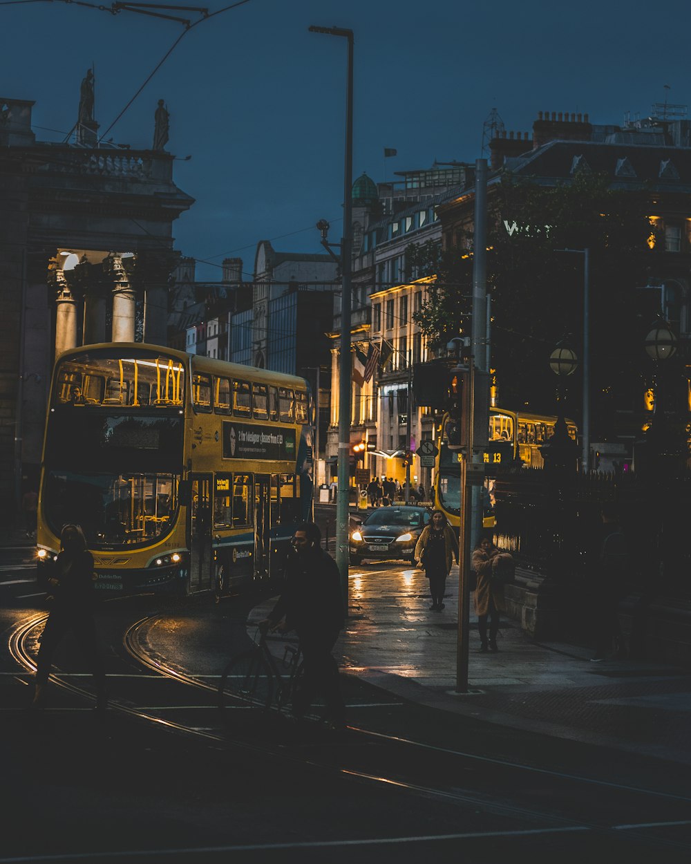 architectural photography of city tram