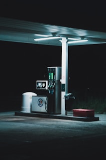 gray and black gas station