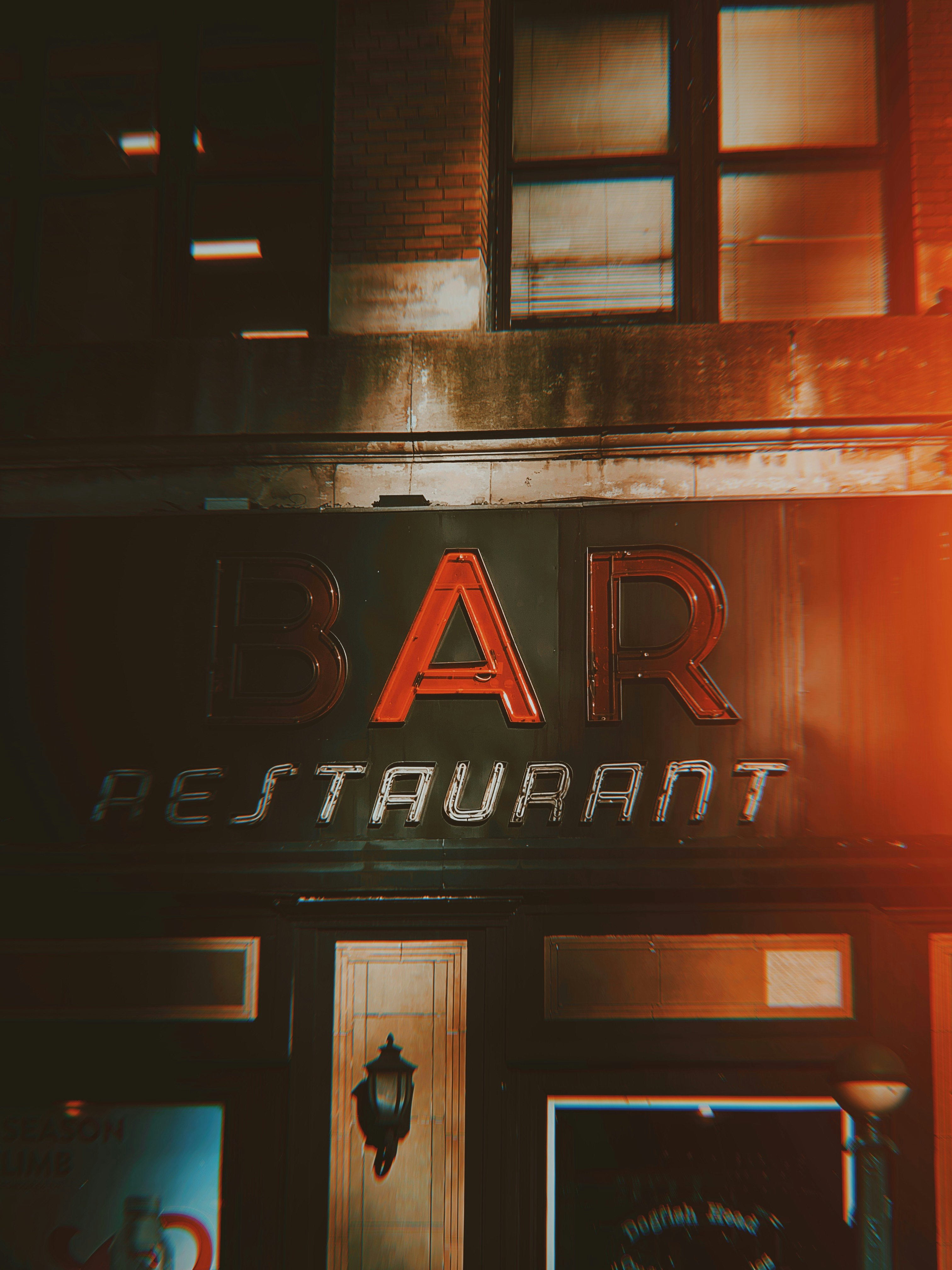 Bar Restaurant signage