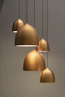turned on pendant lamps