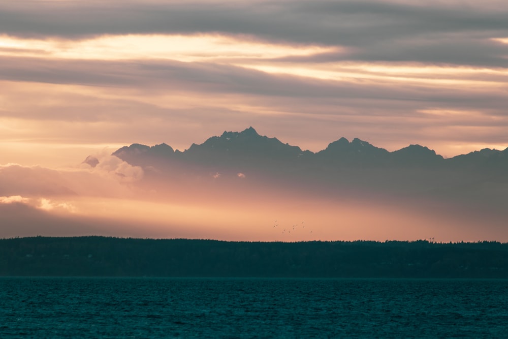 sea near mountain