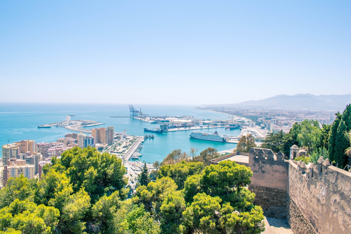 Malaga Alcazaba and gardens in May