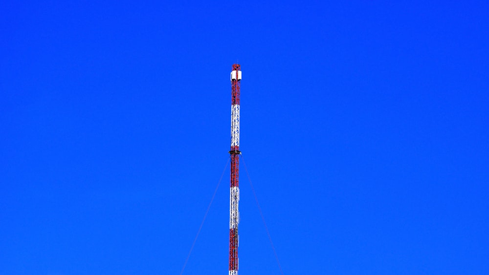 white and red tower