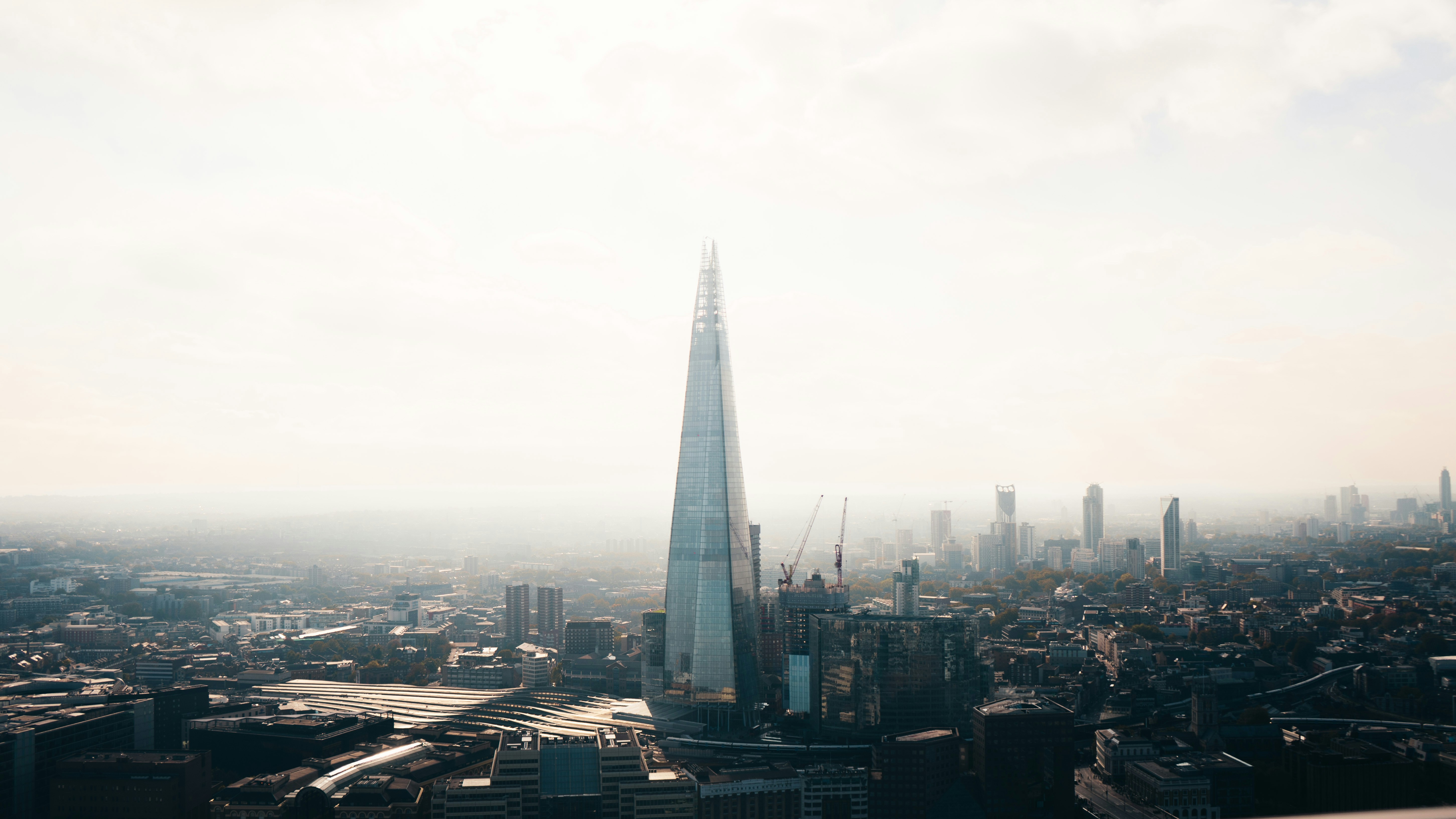 aerial view of buildings, The Shard London