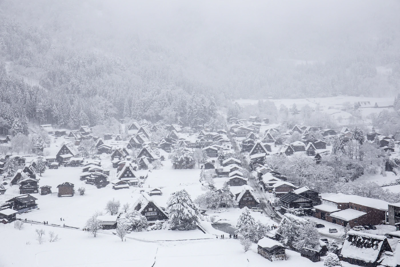 Shirakawa-go village in winter