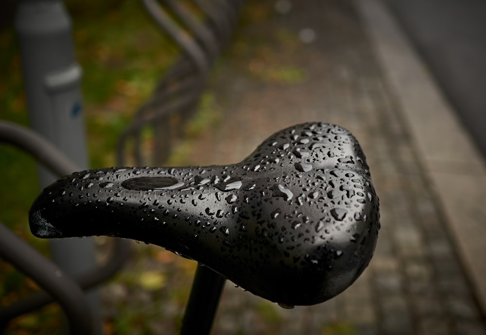 black bicycle saddle