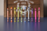 selective focus photography of Crayola crayons