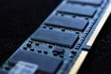 macro shot photo of a computer RAM