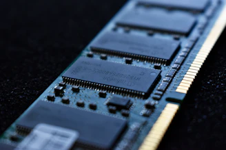 macro shot photo of a computer RAM