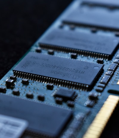 macro shot photo of a computer RAM