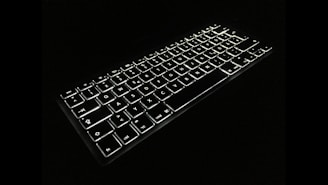 black and white lighted keyboard