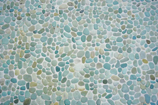 teal and green pebbles