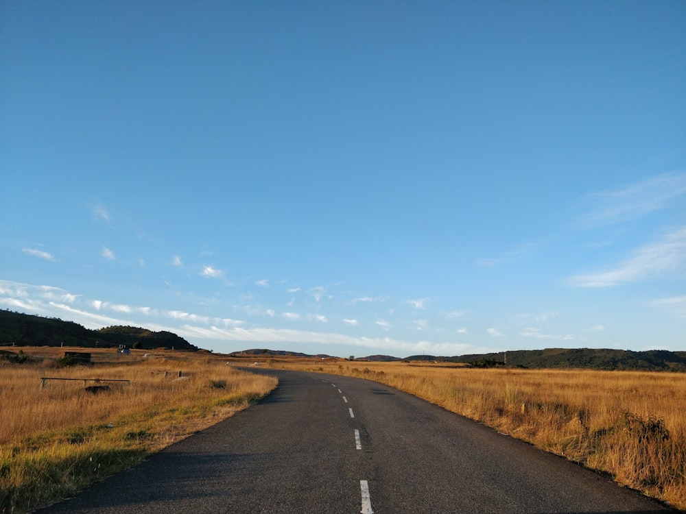 road and grass field