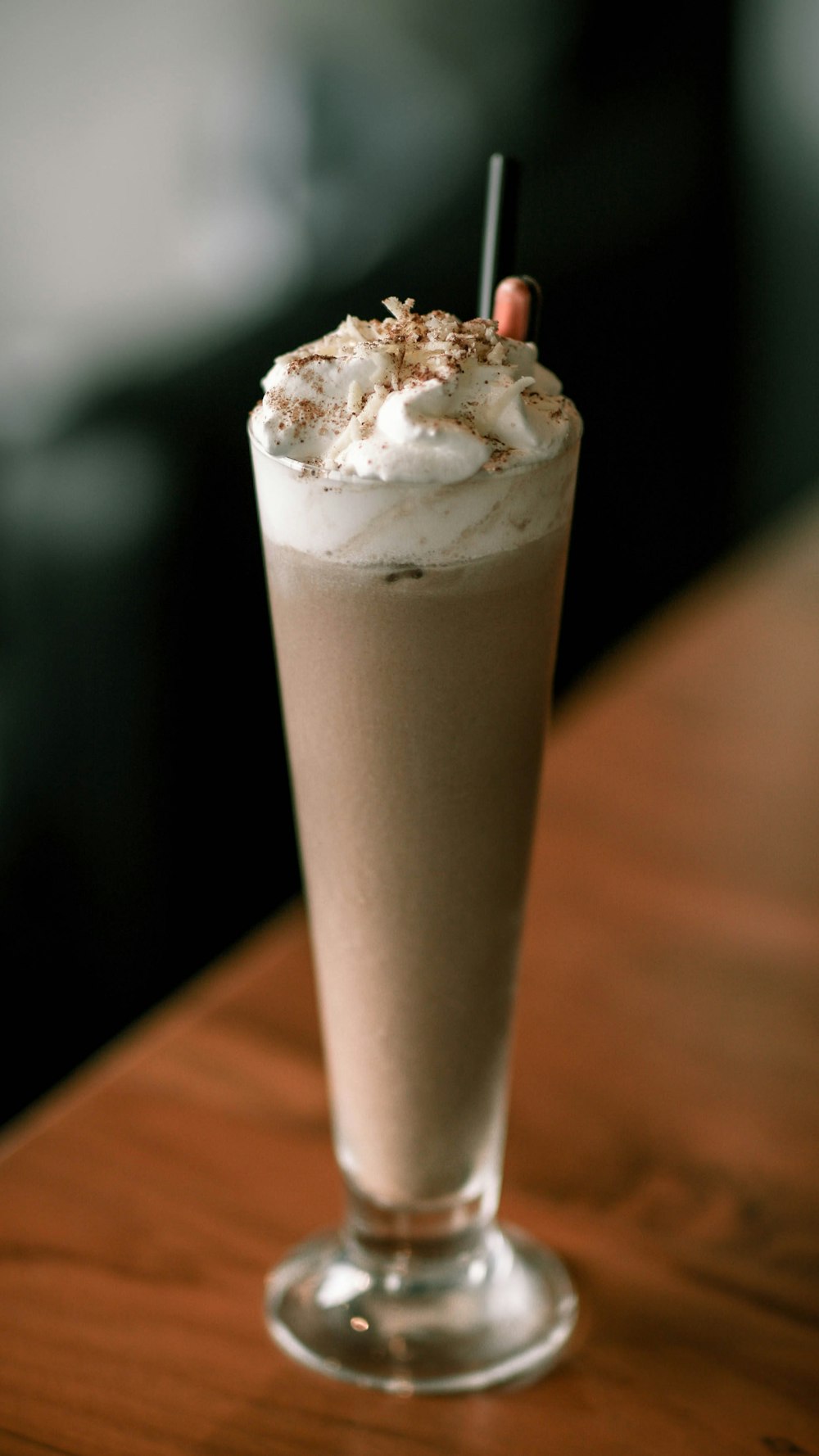 milkshake topped with whipped cream