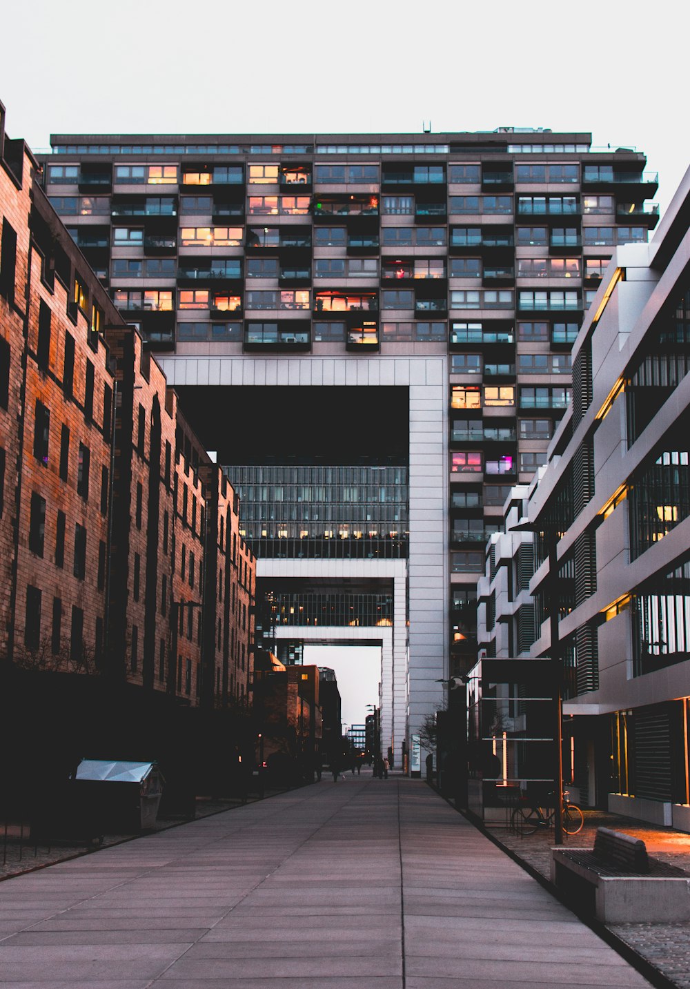 gray concrete building near road