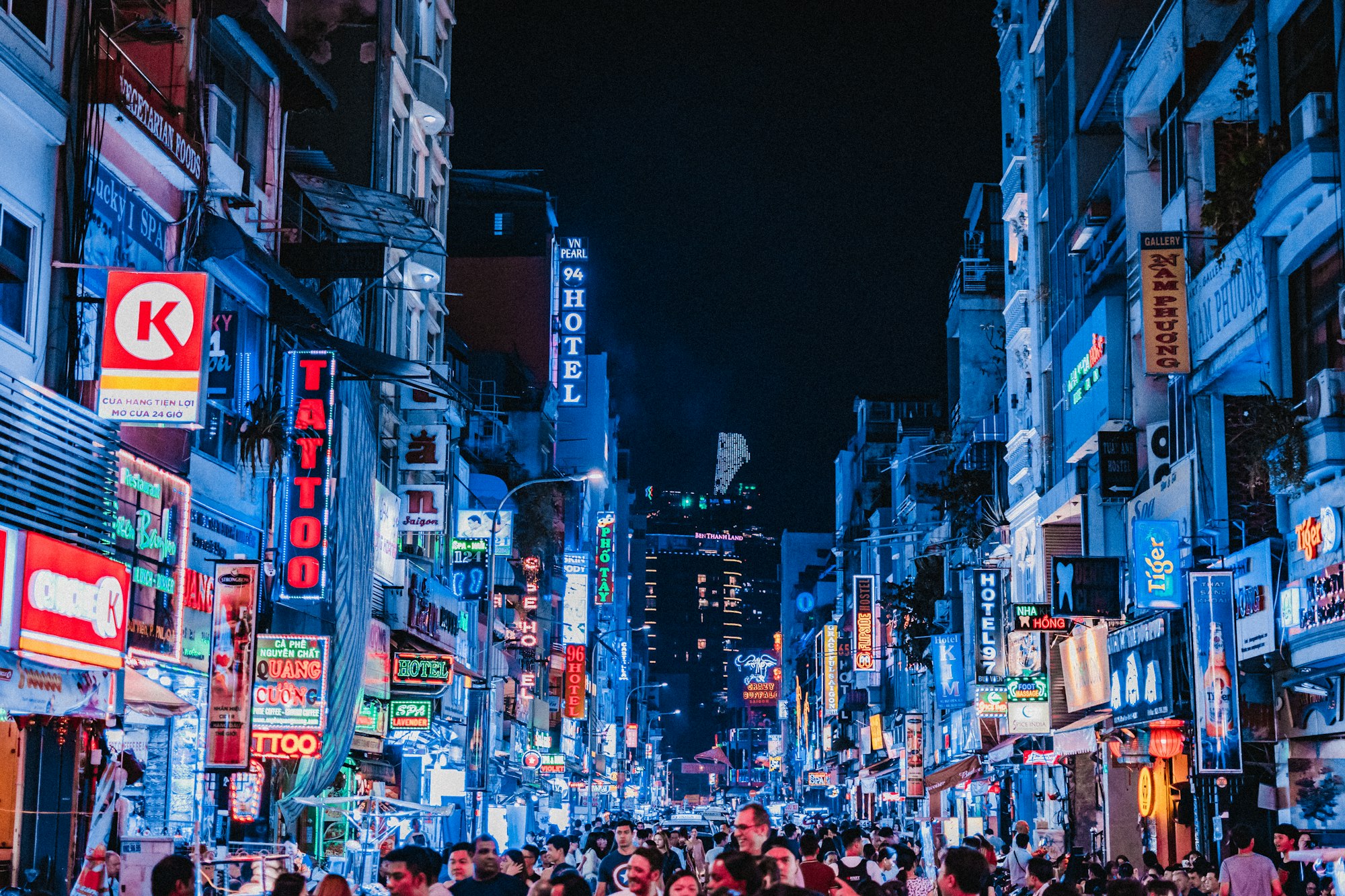 The city that never sleeps, took this shot at Bui Vien street in Ho Chi Minh, one of the most crazy party streets that i have seen!