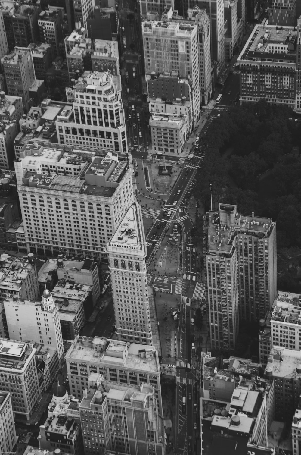 aerial view of buildings