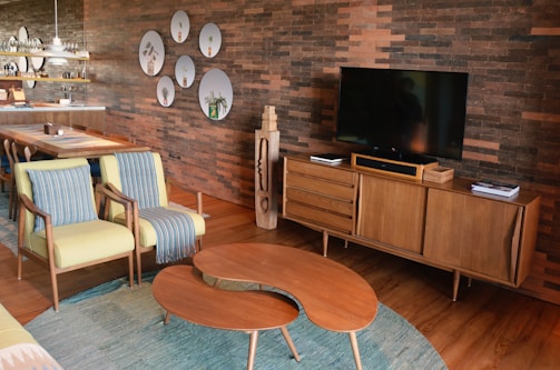 flat screen TV turned off