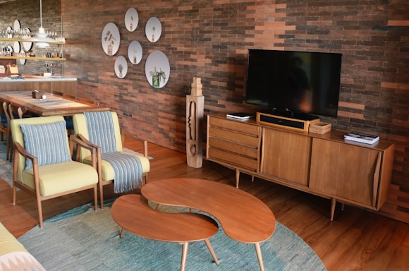 flat screen TV turned off