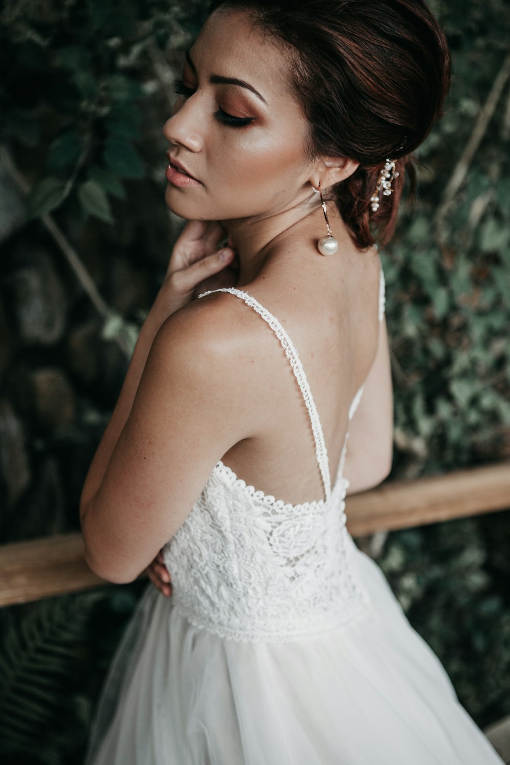 Vestido blanco de tirantes finos para mujer