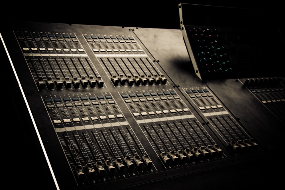 black audio mixer