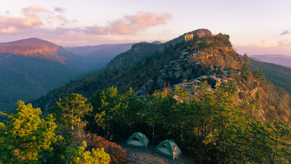 landscape photography of mountain with trees