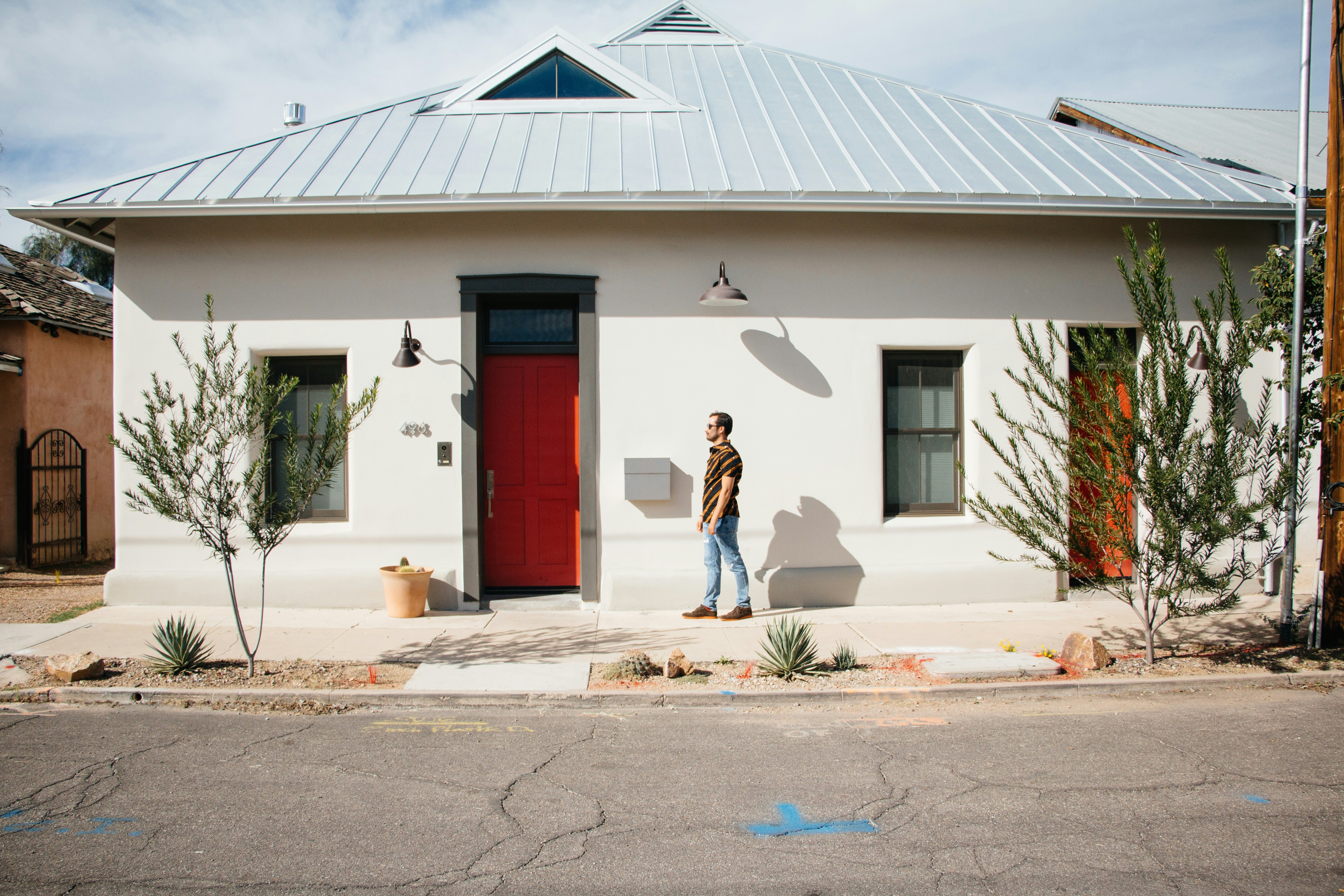 man standing outside his house, Barrio Viejo