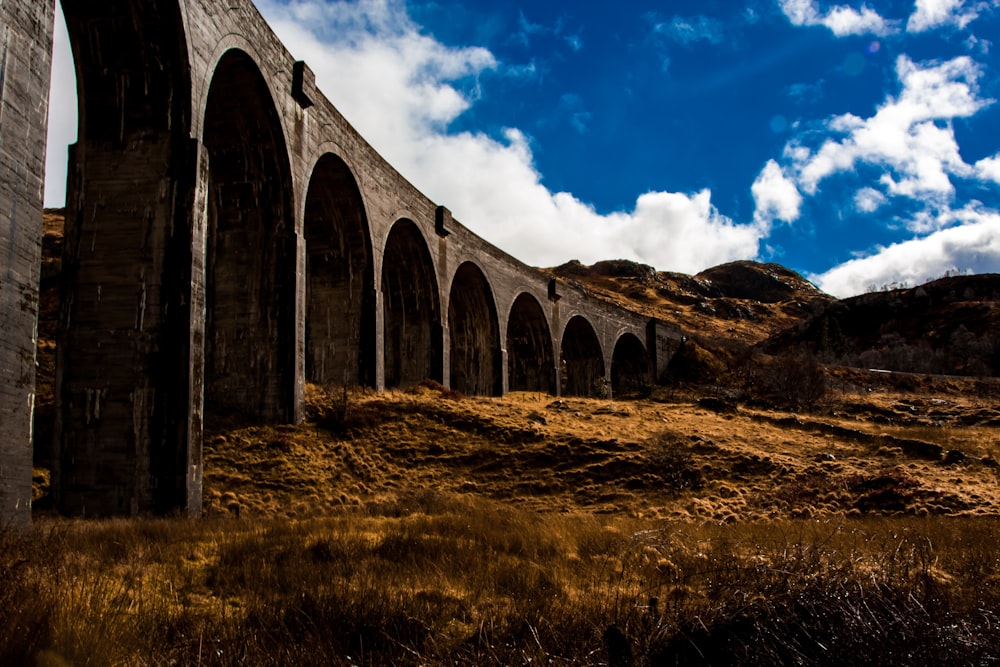 architectural photography of concrete arch