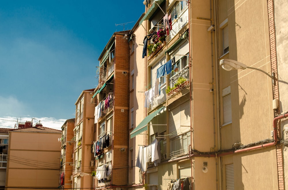 clothes hanged on window