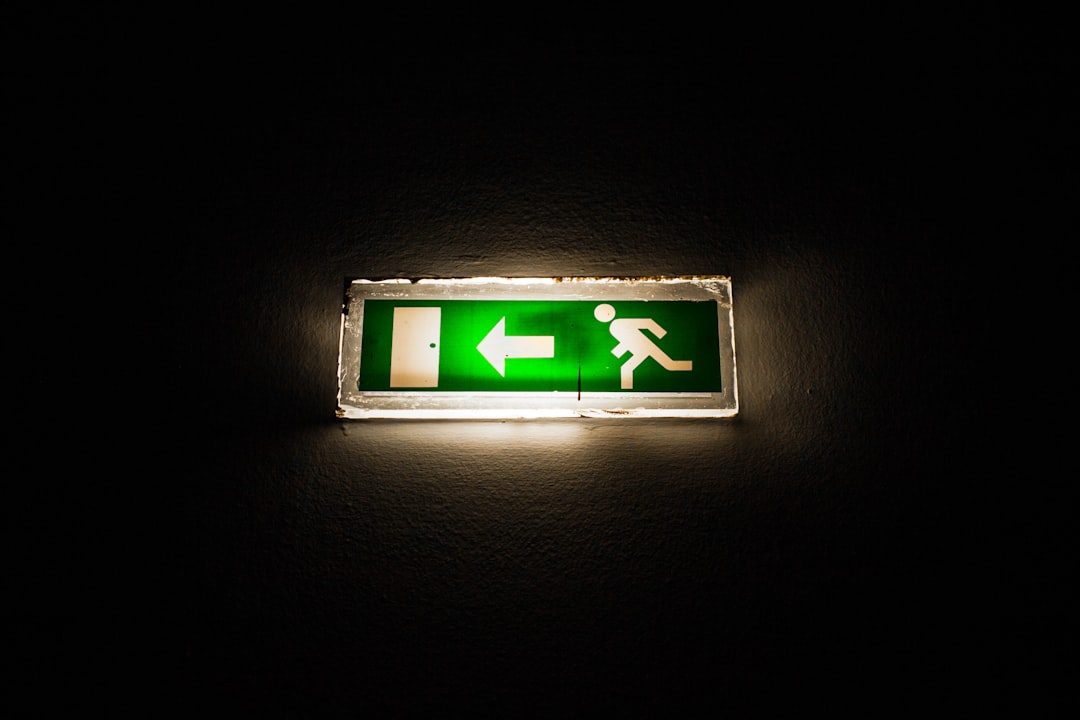 lighted emergency exit signage
