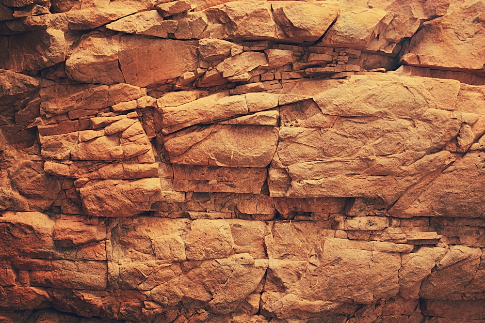 brown rock wall