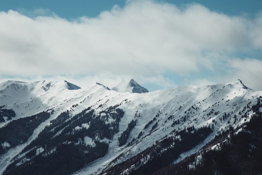 view of snowy mountain in Aspen United States