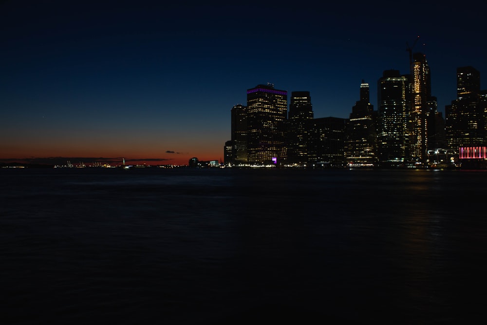 city landscape during night