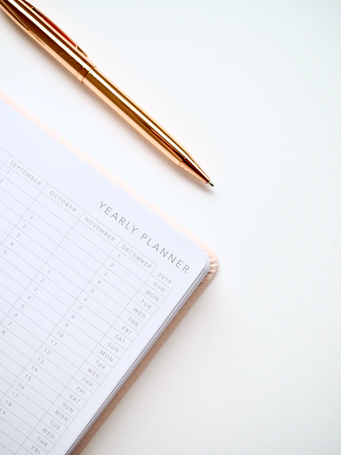 Planner flatlay