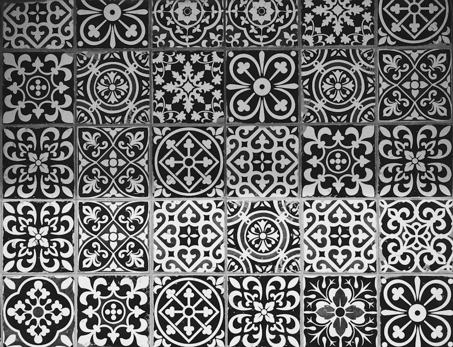 Monochrome Encaustic Tile