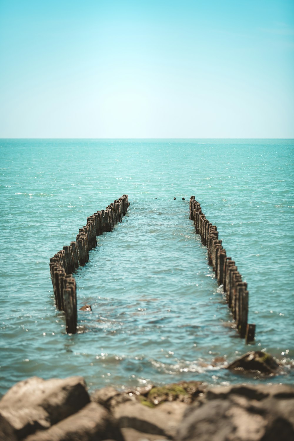 dock base on body of water