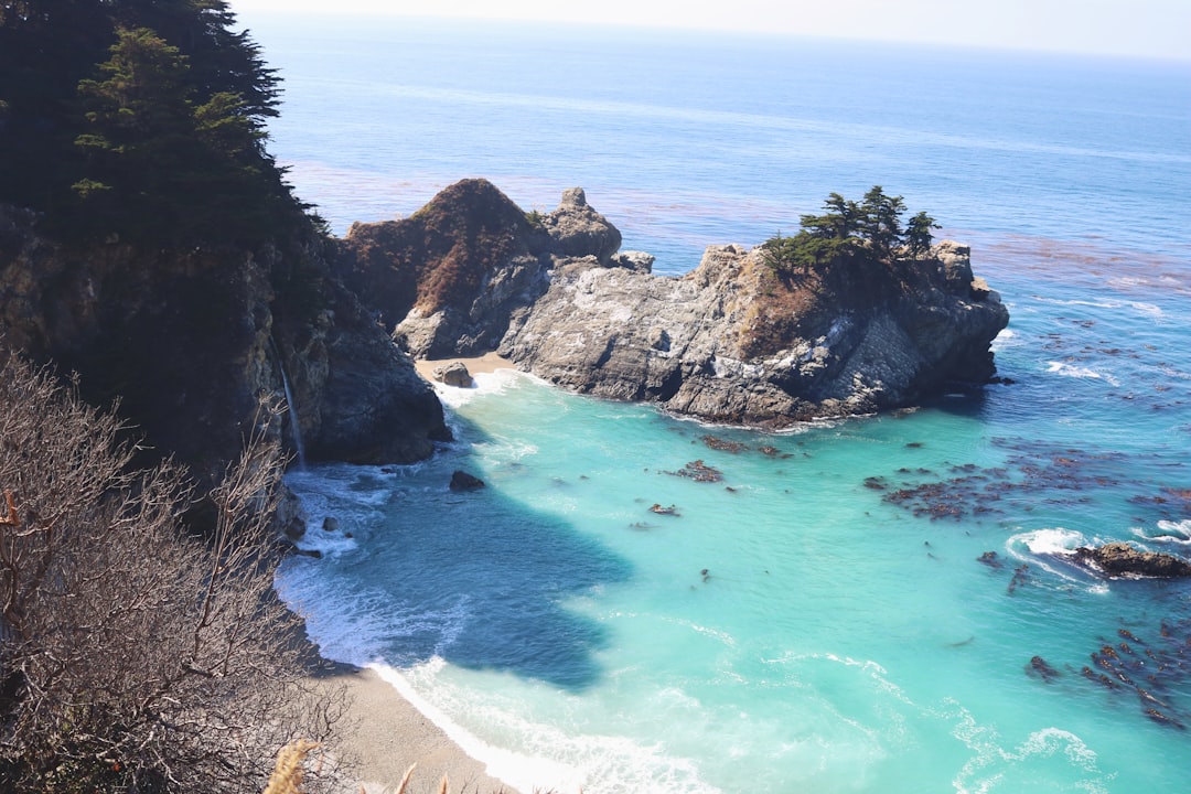 calm body of water near cliff, McWay Falls