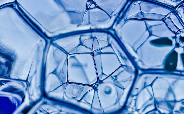 closeup photography of water bubbles