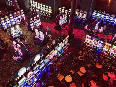 aerial photography of casino