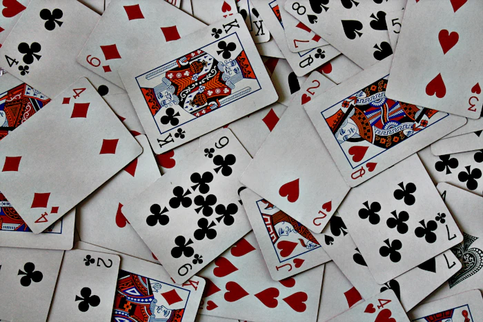 Casino chips and cards