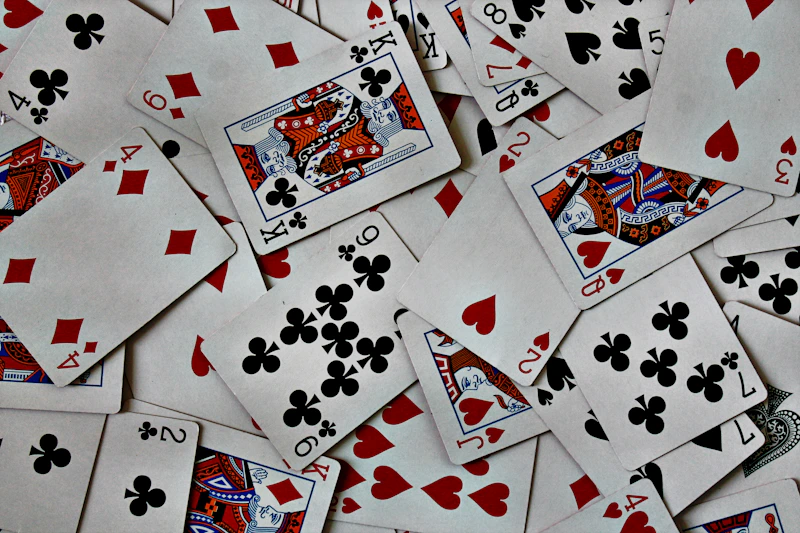 Card tables inside the casino hotel