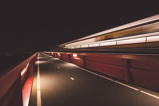 empty road with lights in Zwolle Netherlands