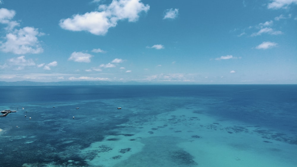 bird's-eye view photography of sea