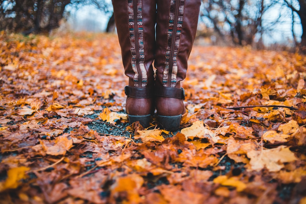 brown leather boots